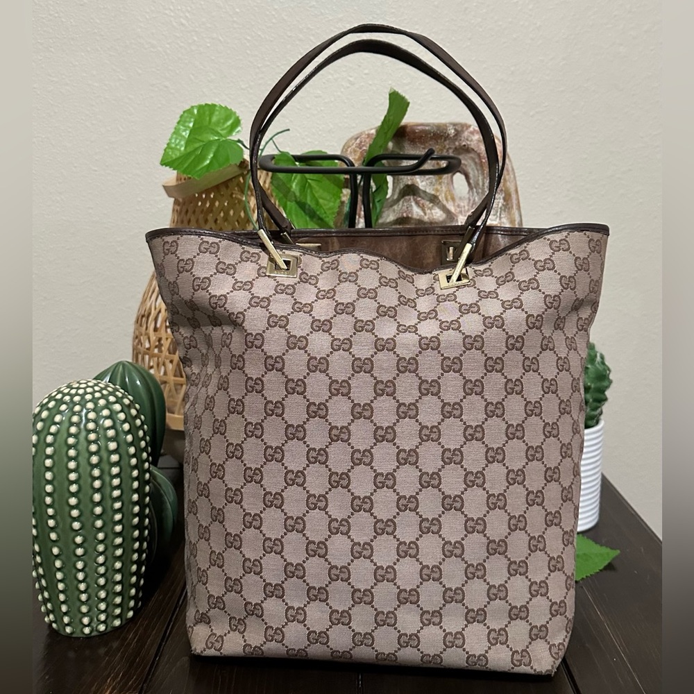 Gucci Beige and Brown GG Tote
